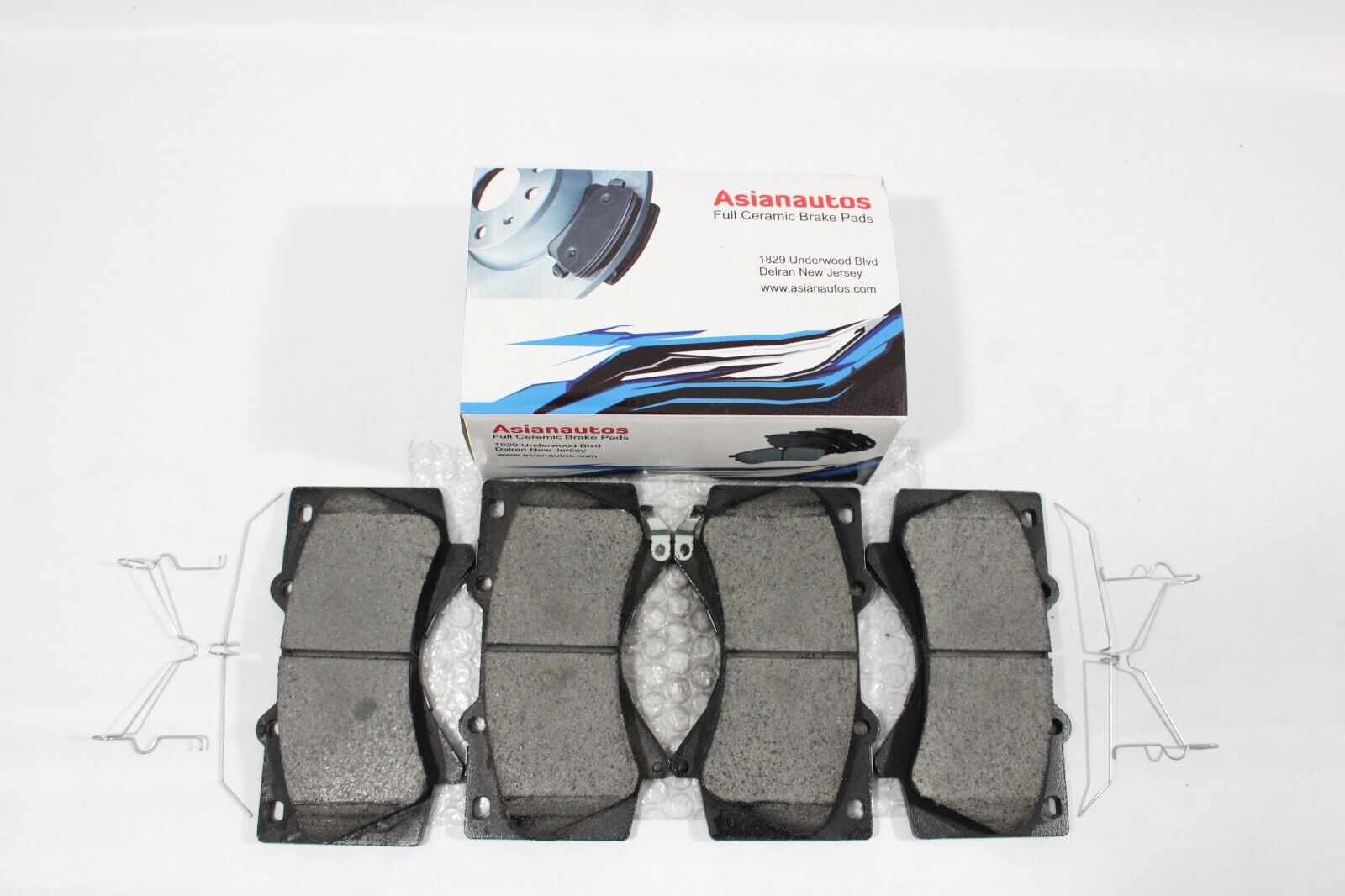 Full Ceramic Front Brake Pad Set With Hardware