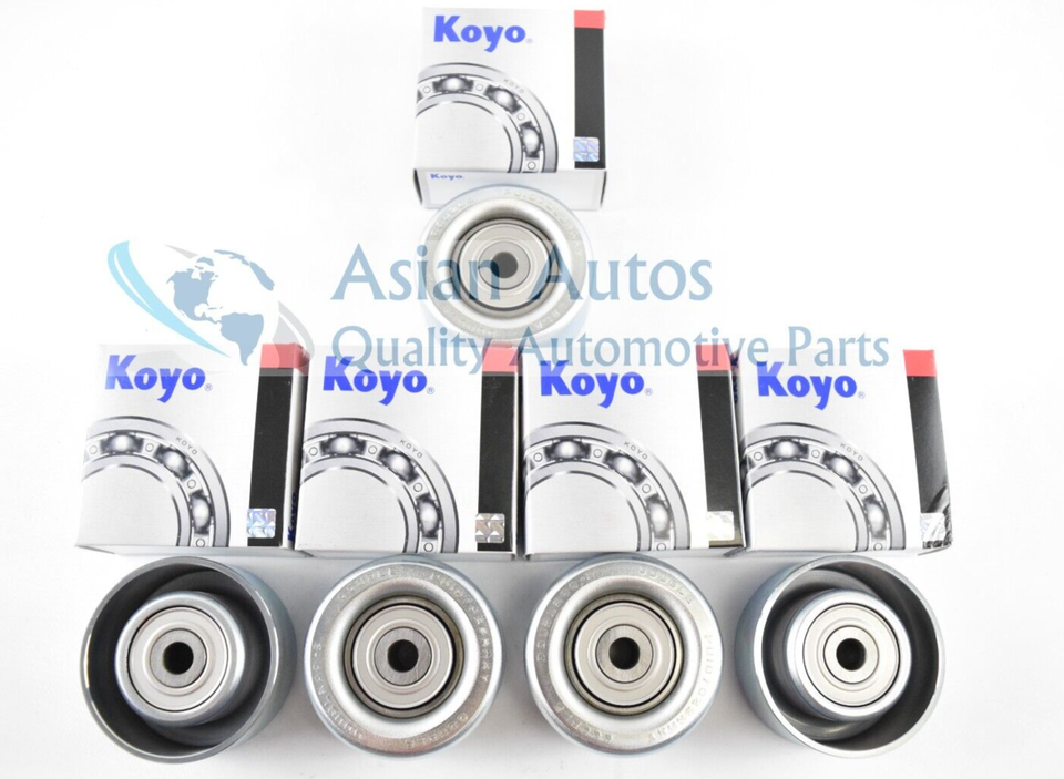 Set Of 5 Koyo OEM Accessory Drive Belt Idler Pulleys