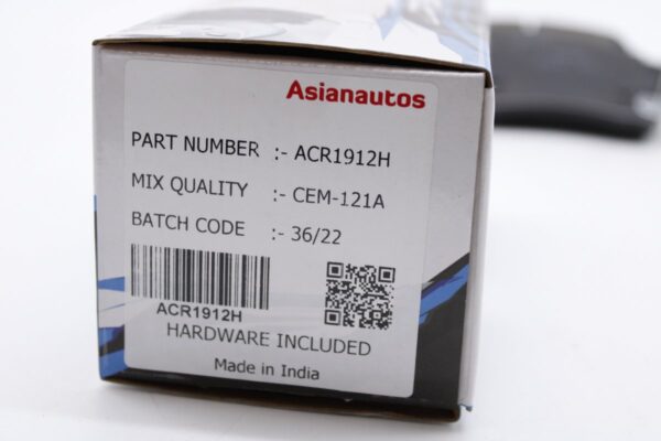 Asianautos ACR1912H Premium Ceramic Disc Brake Pad Set - Image 2
